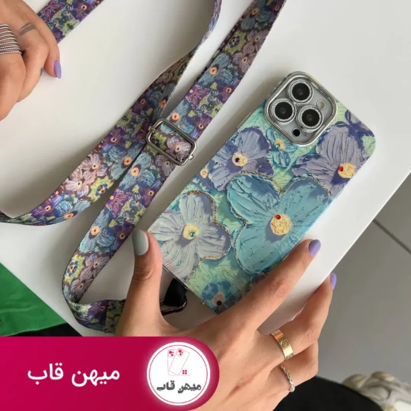 قاب گوشی آیفون گل آبرنگی