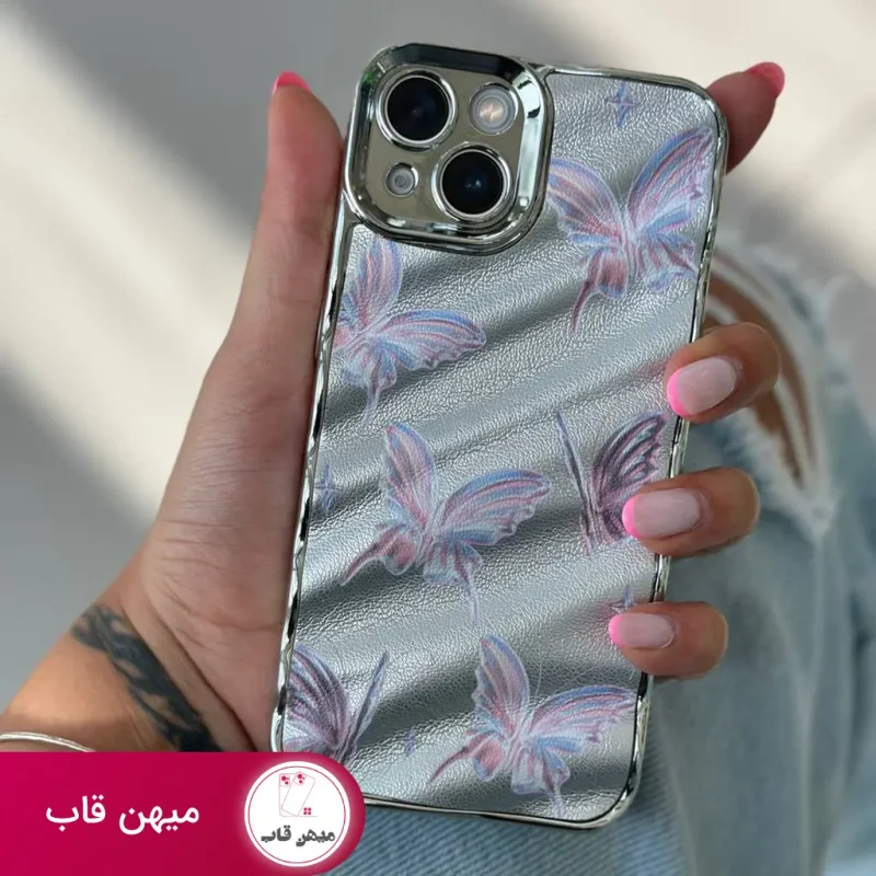 قاب گوشی دخترانه Ieather Butterfiy