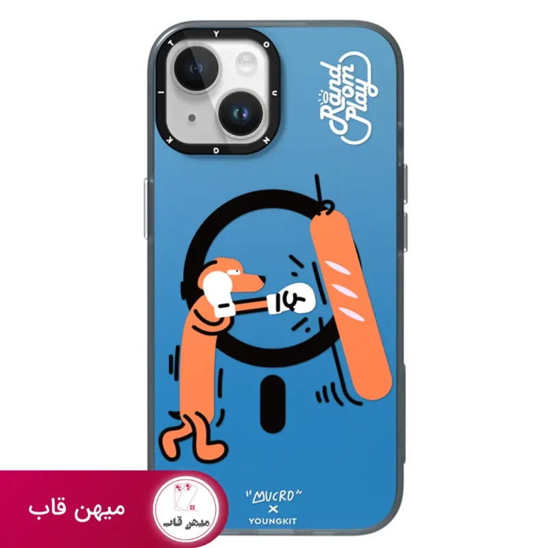 قاب گوشی آیفون یانگ کیت میکرو آبی Blue Mucro Strees Relief With Humor