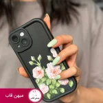 قاب گوشی آیفون سولید گل مشکی