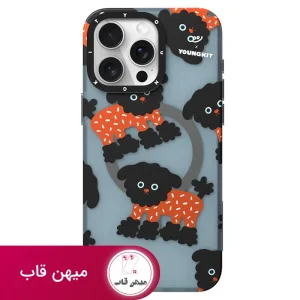 قاب گوشی آیفون یانگ کیت سگ مشکی کیوت - Black OolOol Cute