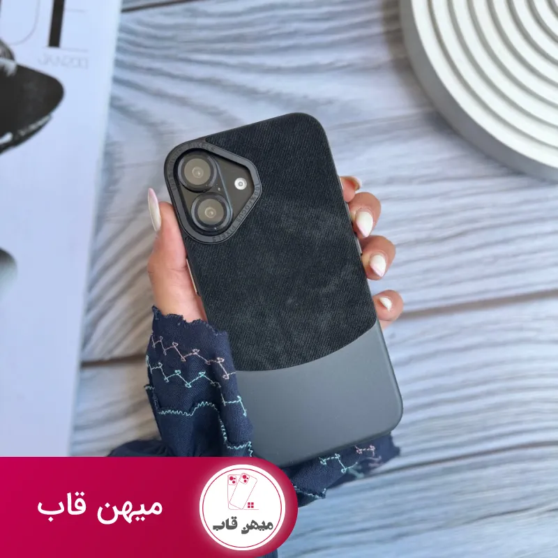قاب گوشی آیفون Flannel Metal Case جیر متال