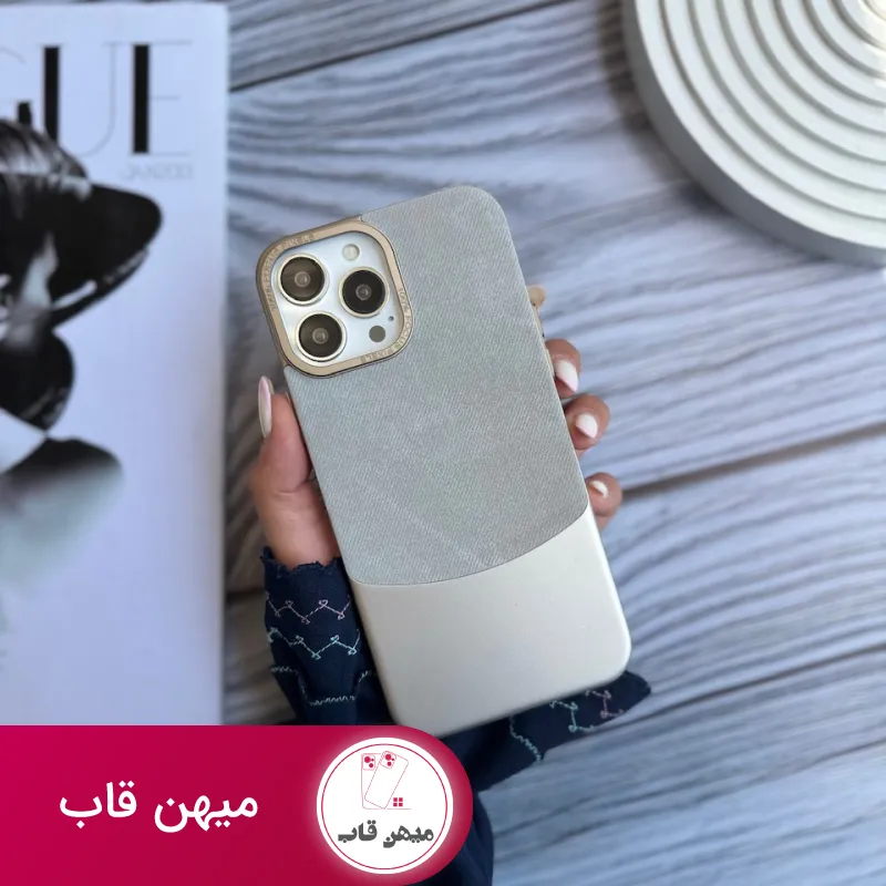 قاب گوشی آیفون Flannel Metal Case جیر متال