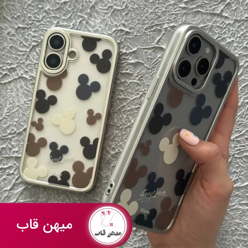 قاب گوشی آیفون شفاف میکی شلوغ