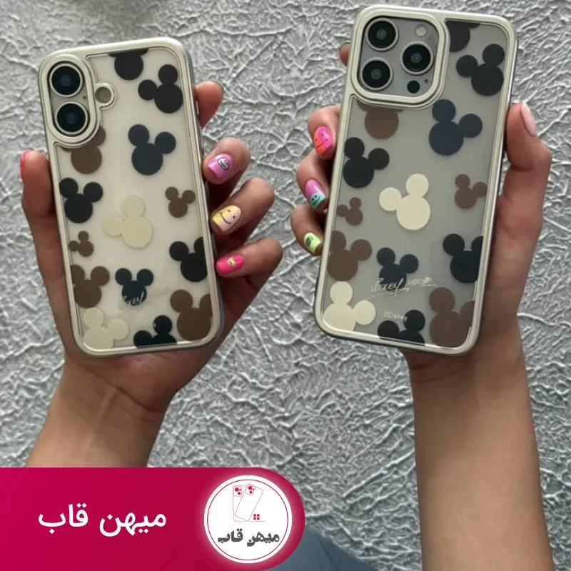 قاب گوشی آیفون شفاف میکی شلوغ