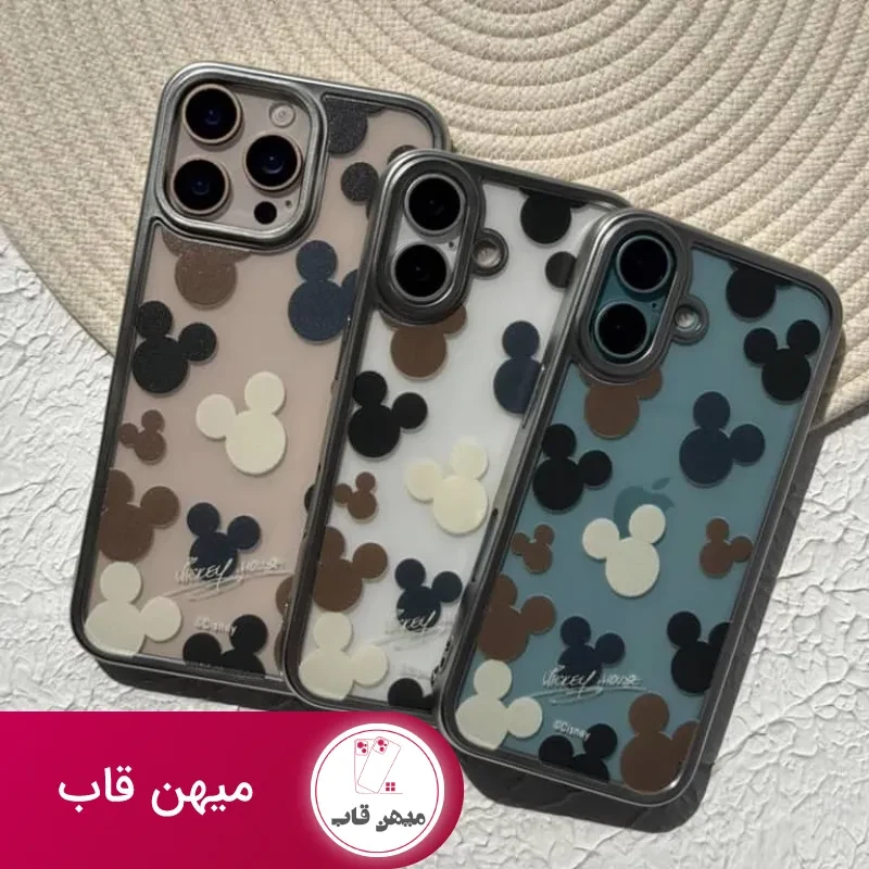 قاب گوشی آیفون شفاف میکی شلوغ