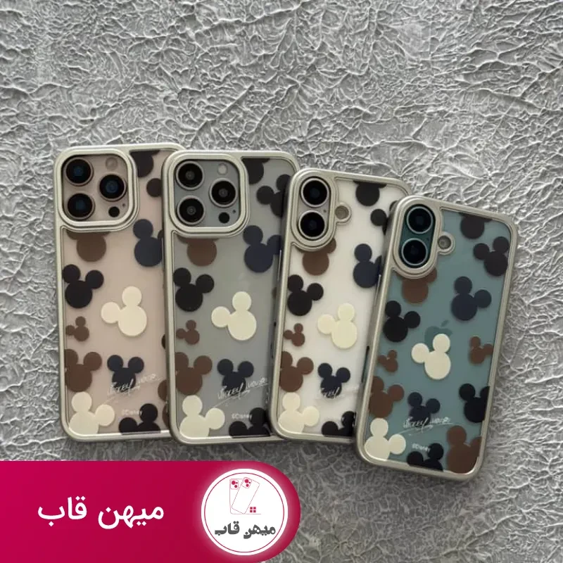 قاب گوشی آیفون شفاف میکی شلوغ