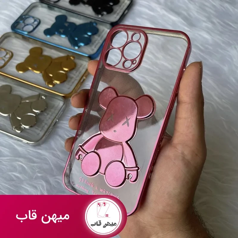 قاب گوشی آیفون خرس الکتروپلیتینگ