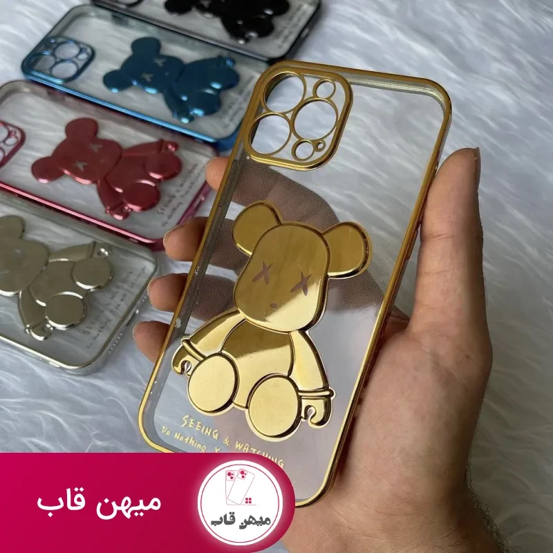 قاب گوشی آیفون خرس الکتروپلیتینگ