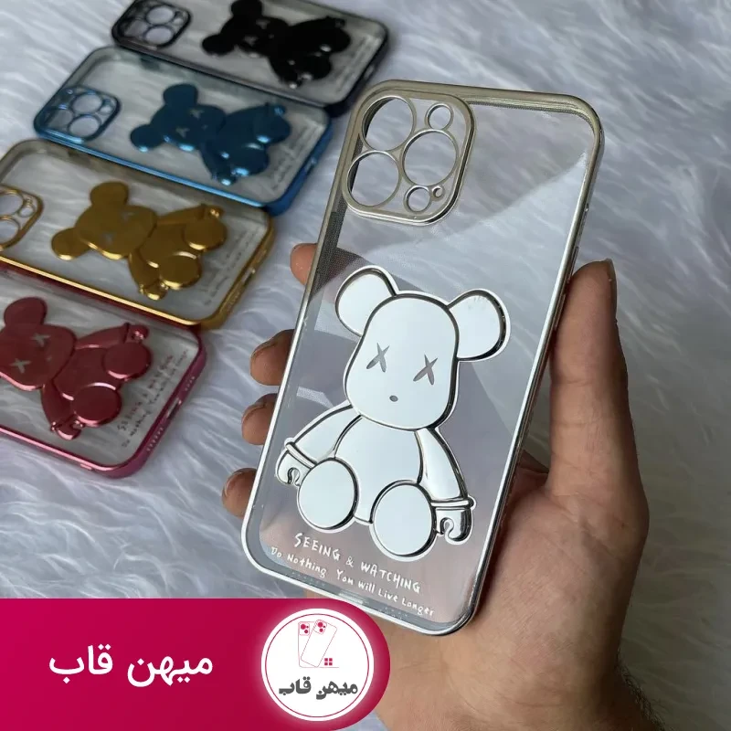 قاب گوشی آیفون خرس الکتروپلیتینگ
