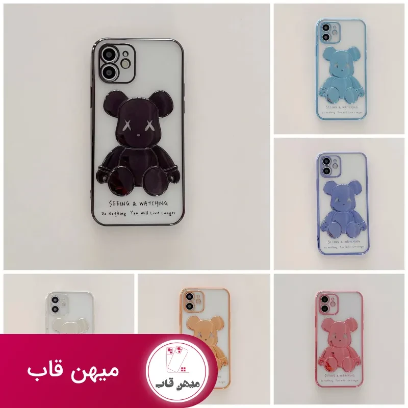 قاب گوشی آیفون خرس الکتروپلیتینگ