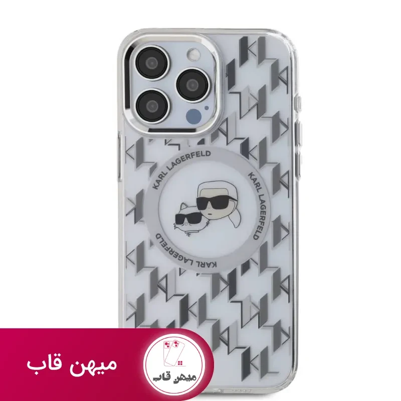 قاب گوشی کارل لاگرفلد با مگ سیف شطرنجی Karl Lagerfeld Magsafe Shatranji