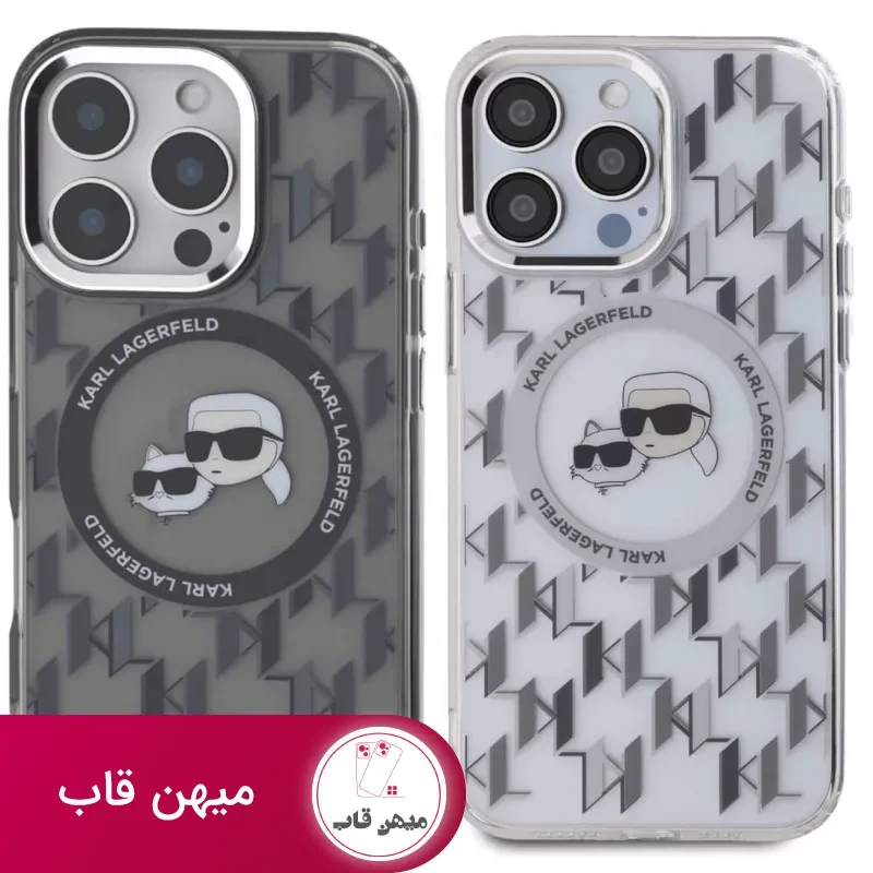 قاب گوشی کارل لاگرفلد با مگ سیف شطرنجی Karl Lagerfeld Magsafe Shatranji