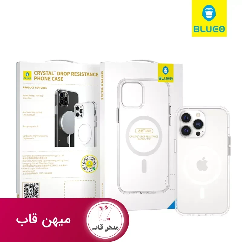 قاب بلو Blueo Crystal Clear Pro Drop Resistant Phone Case Iphone
