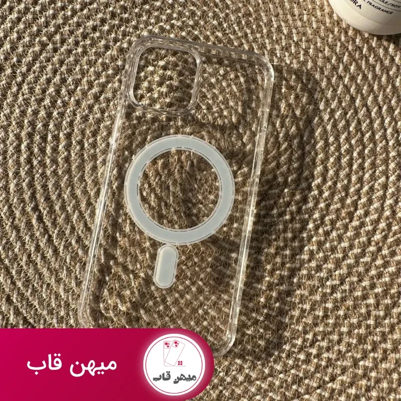 قاب شفاف مگ سیف دار با مگنت اصلی apple iphone