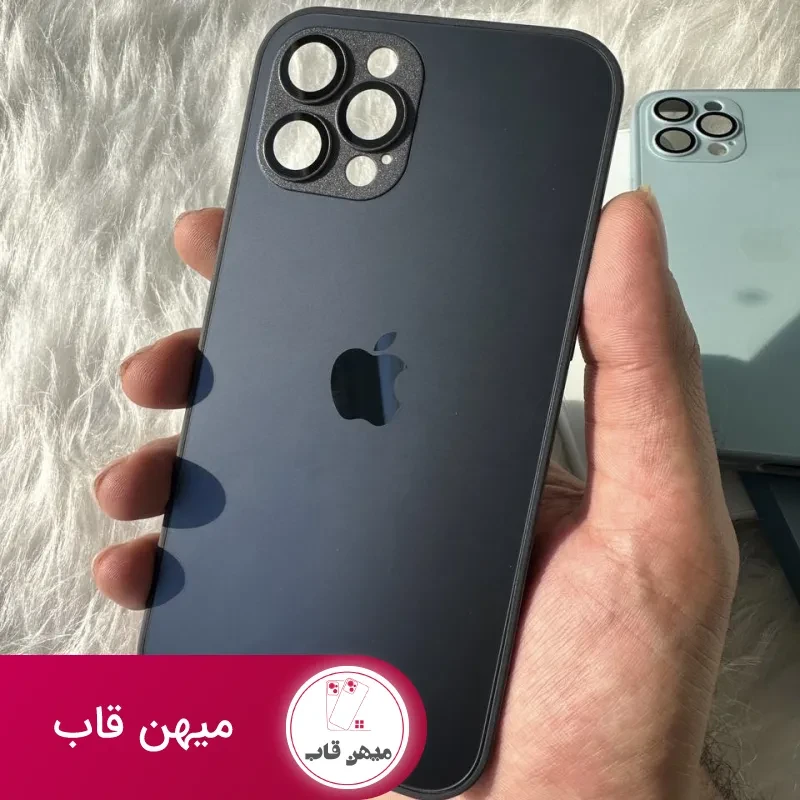قاب AG GLASS با محافظ لنز اورجینال Apple iphone