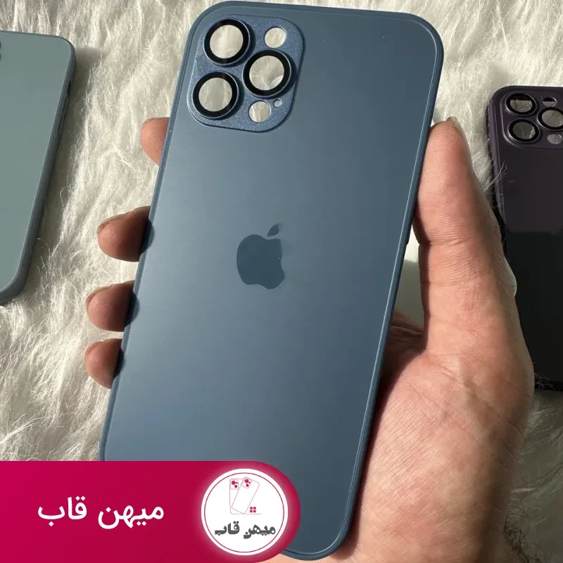 قاب AG GLASS با محافظ لنز اورجینال Apple iphone