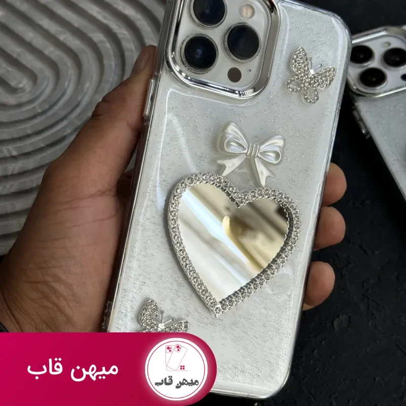 قاب موبایل آیفون پرنسس دایانا پروانه پاپیون قلب