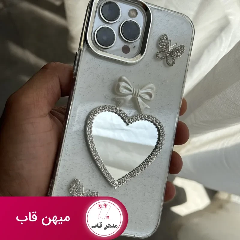 قاب موبایل آیفون پرنسس دایانا پروانه پاپیون قلب