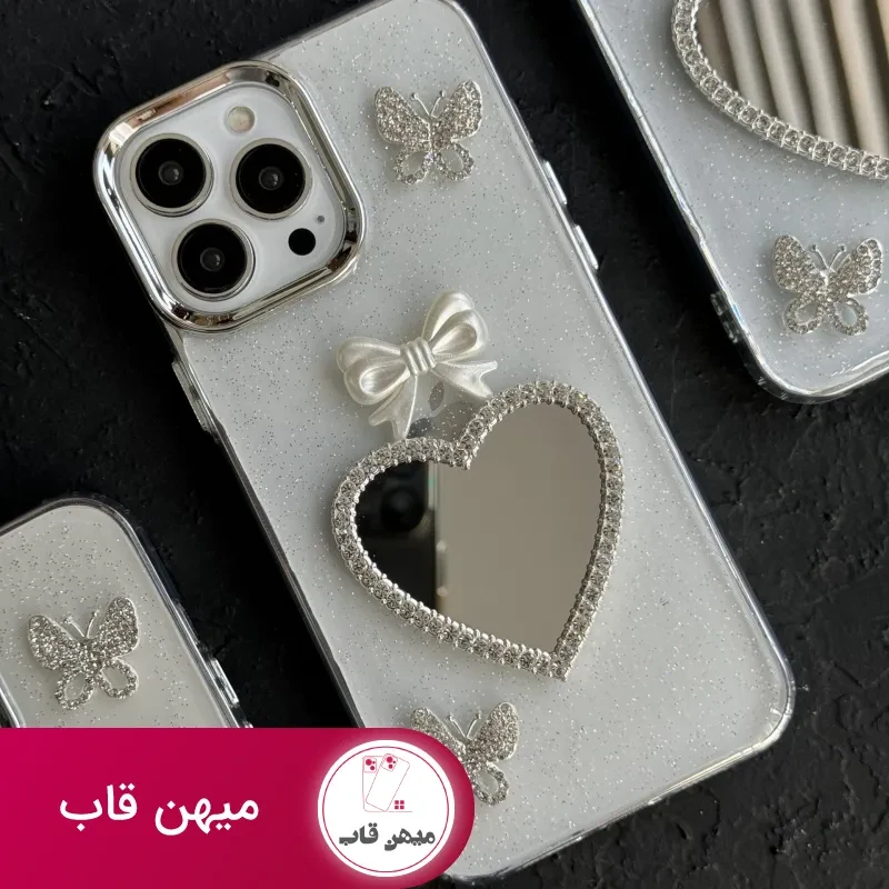 قاب موبایل آیفون پرنسس دایانا پروانه پاپیون قلب