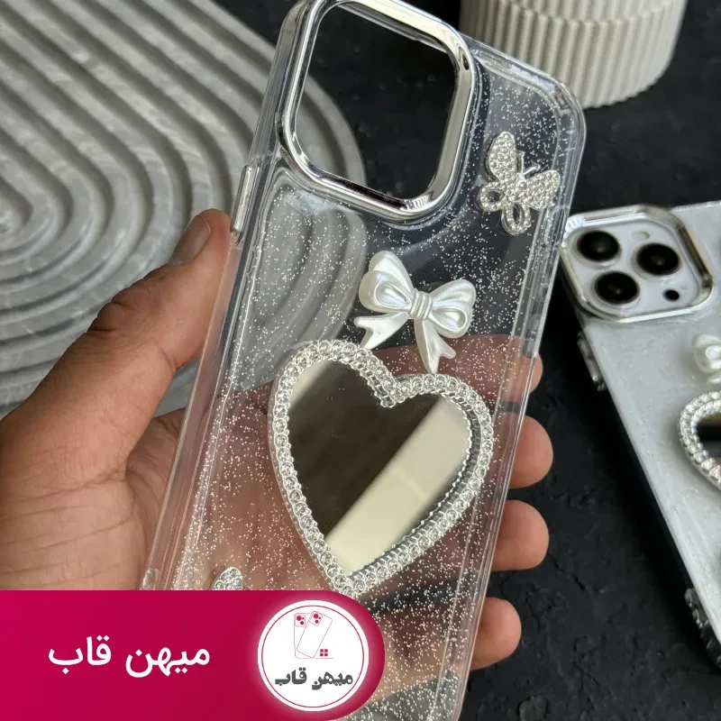 قاب موبایل آیفون پرنسس دایانا پروانه پاپیون قلب