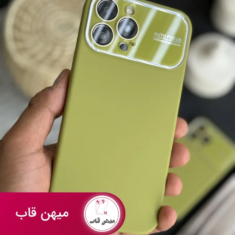 قاب موبایل آیفون سیلیکون اتوفوکس سبز