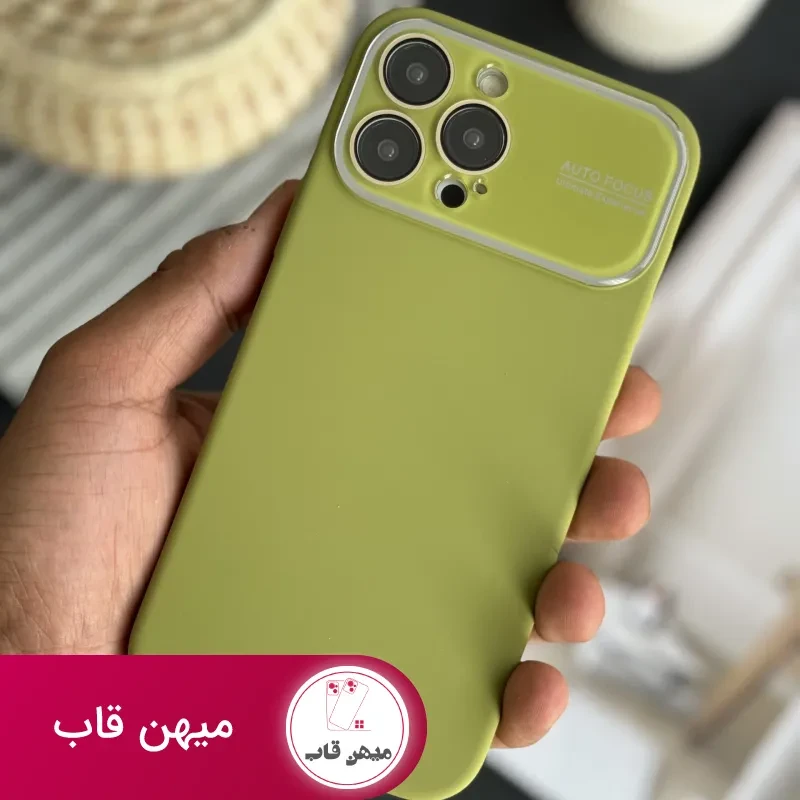 قاب موبایل آیفون سیلیکون اتوفوکس سبز