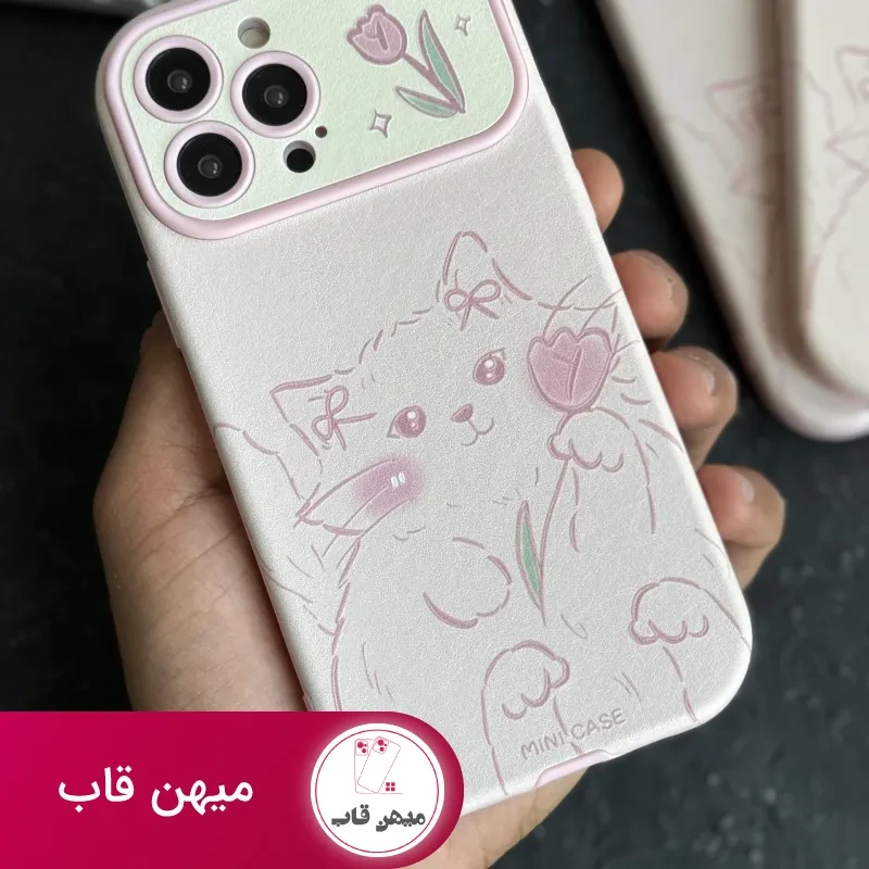 قاب موبایل آیفون گربه عاشق