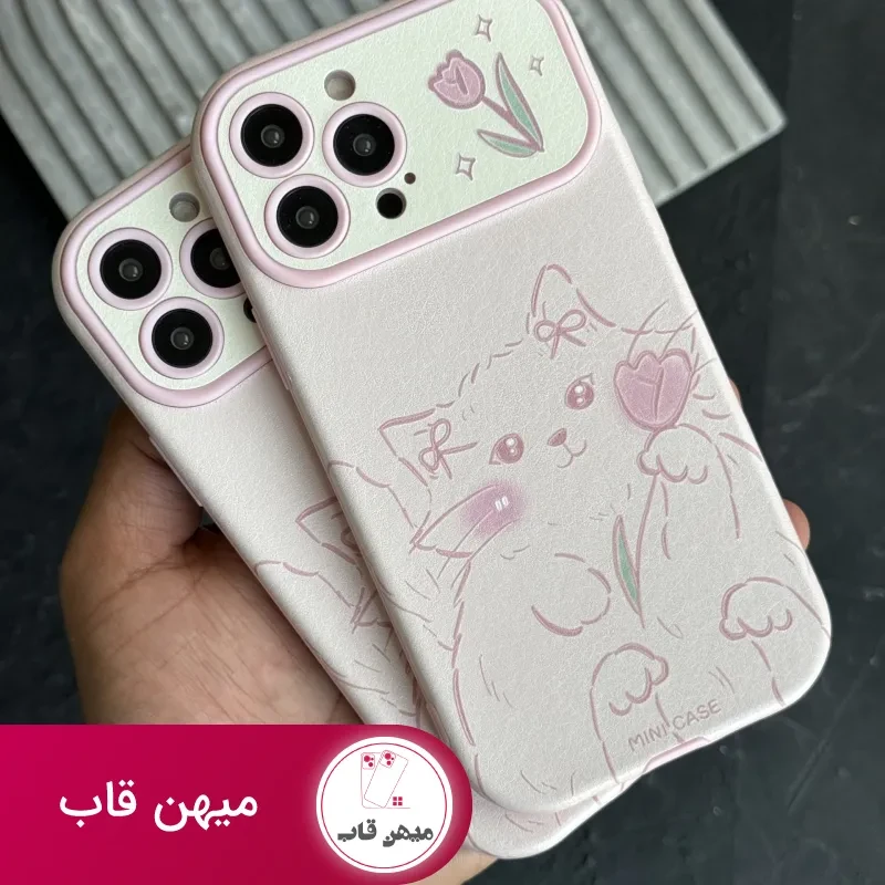 قاب موبایل آیفون گربه عاشق