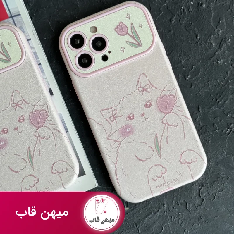 قاب موبایل آیفون گربه عاشق