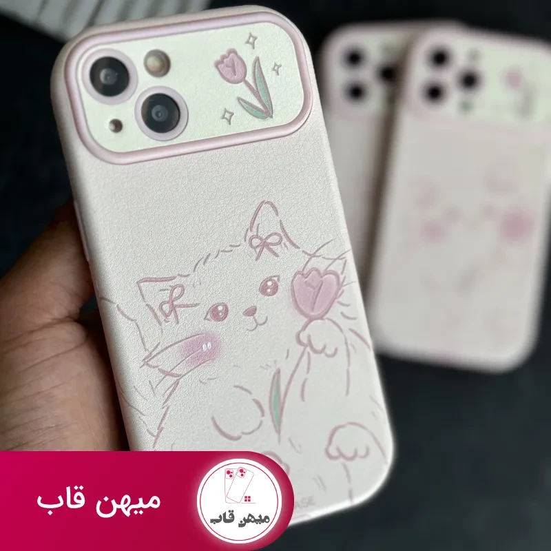 قاب موبایل آیفون گربه عاشق