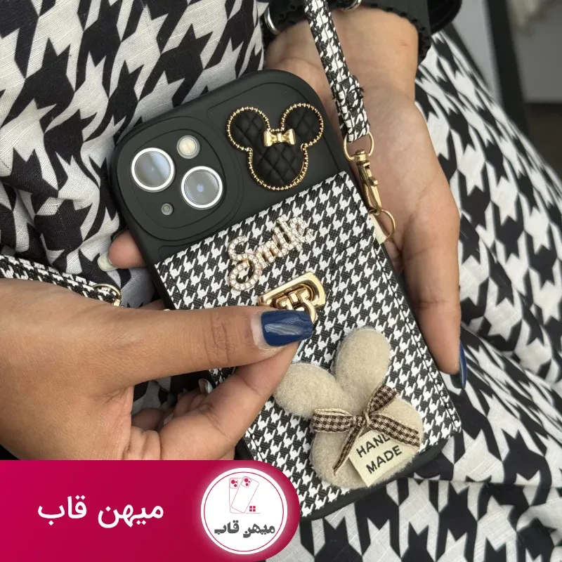 قاب موبایل آیفون باربری زبرا پترن سیاه و سفید