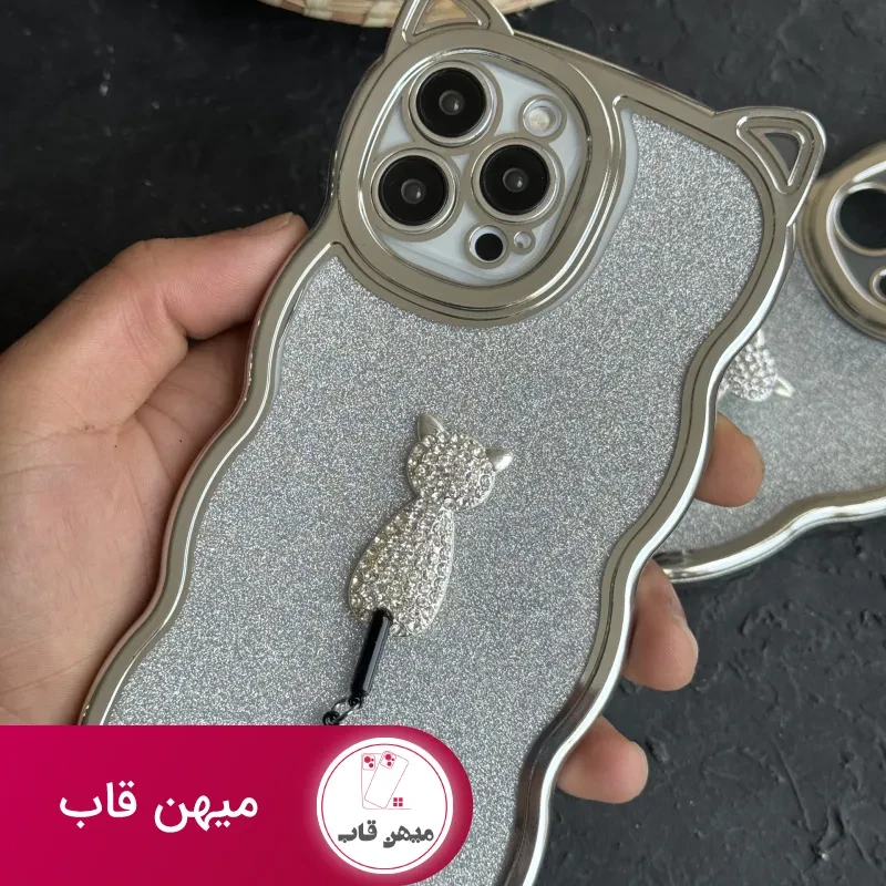 قاب موبایل آیفون گربه شاینی دیاموند