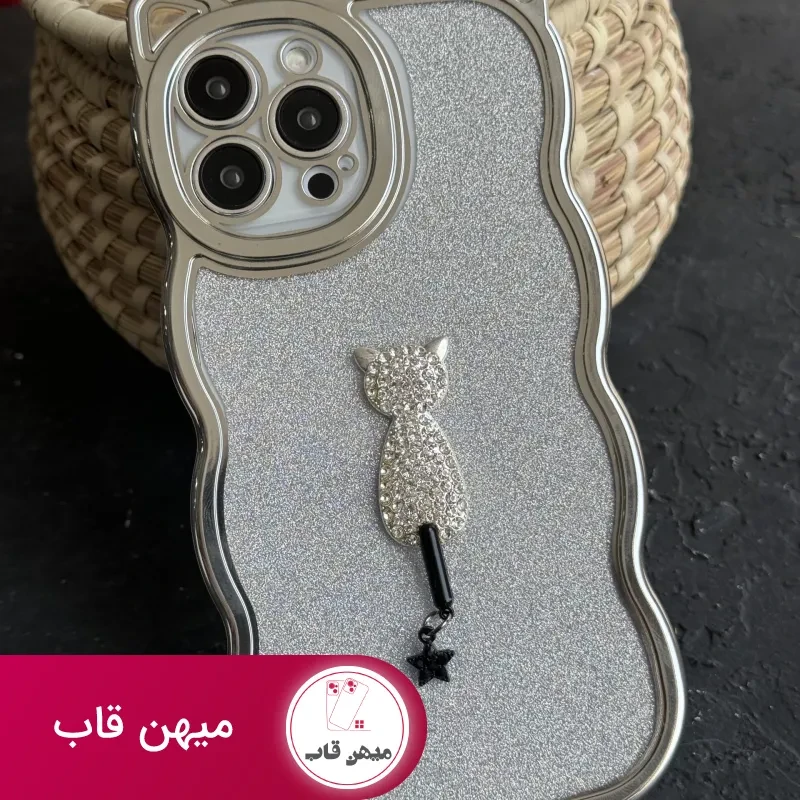 قاب موبایل آیفون گربه شاینی دیاموند
