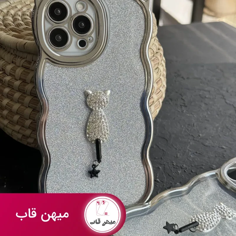 قاب موبایل آیفون گربه شاینی دیاموند