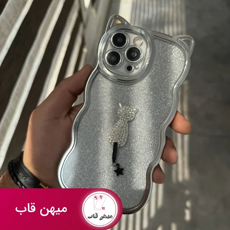 قاب موبایل آیفون گربه شاینی دیاموند