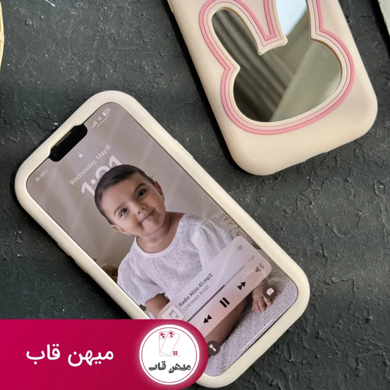 قاب موبایل آیفون خرگوش آیینه ای سیلیکونی