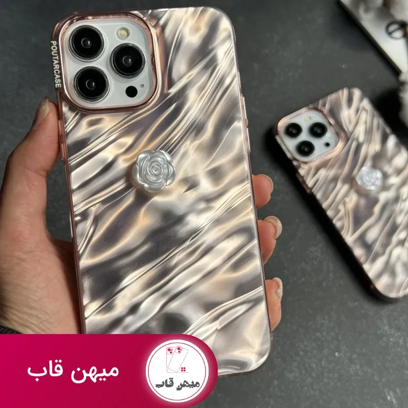 قاب موبایل آیفون موج ساحل رزگلد