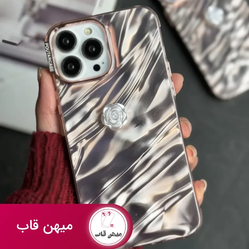 قاب موبایل آیفون موج ساحل رزگلد