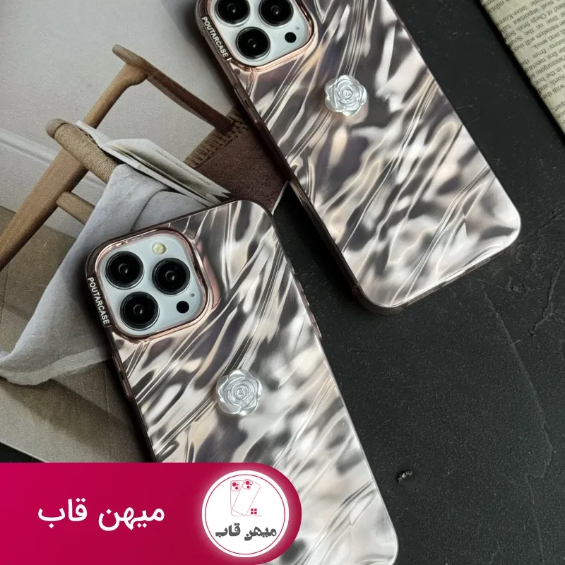 قاب موبایل آیفون موج ساحل رزگلد