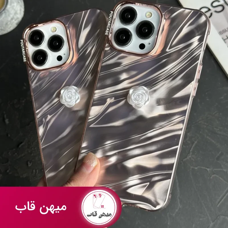 قاب موبایل آیفون موج ساحل رزگلد