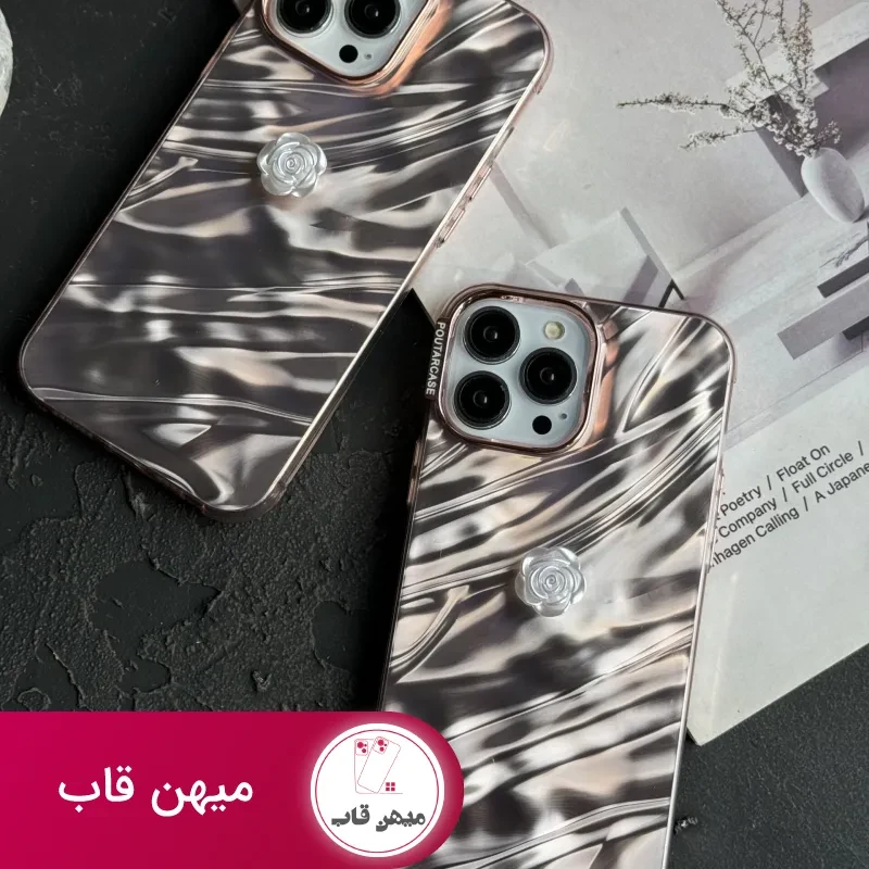 قاب موبایل آیفون موج ساحل رزگلد