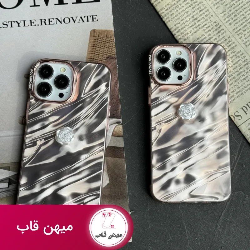 قاب موبایل آیفون موج ساحل رزگلد