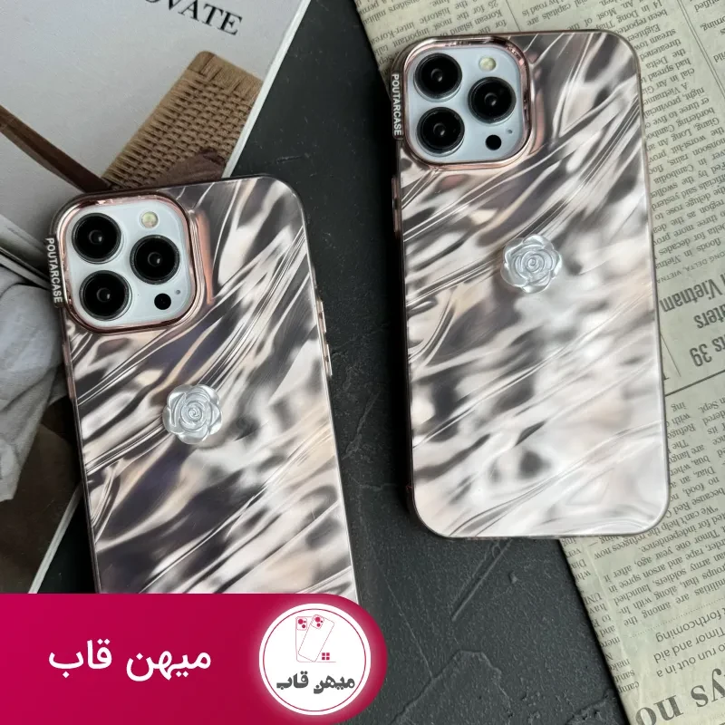 قاب موبایل آیفون موج ساحل رزگلد