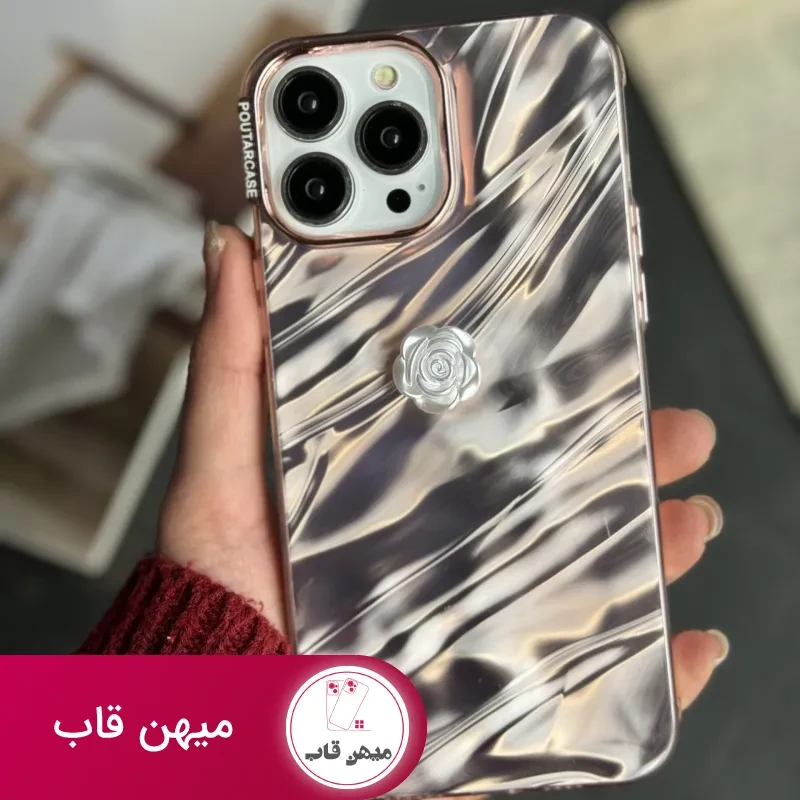 قاب موبایل آیفون موج ساحل رزگلد