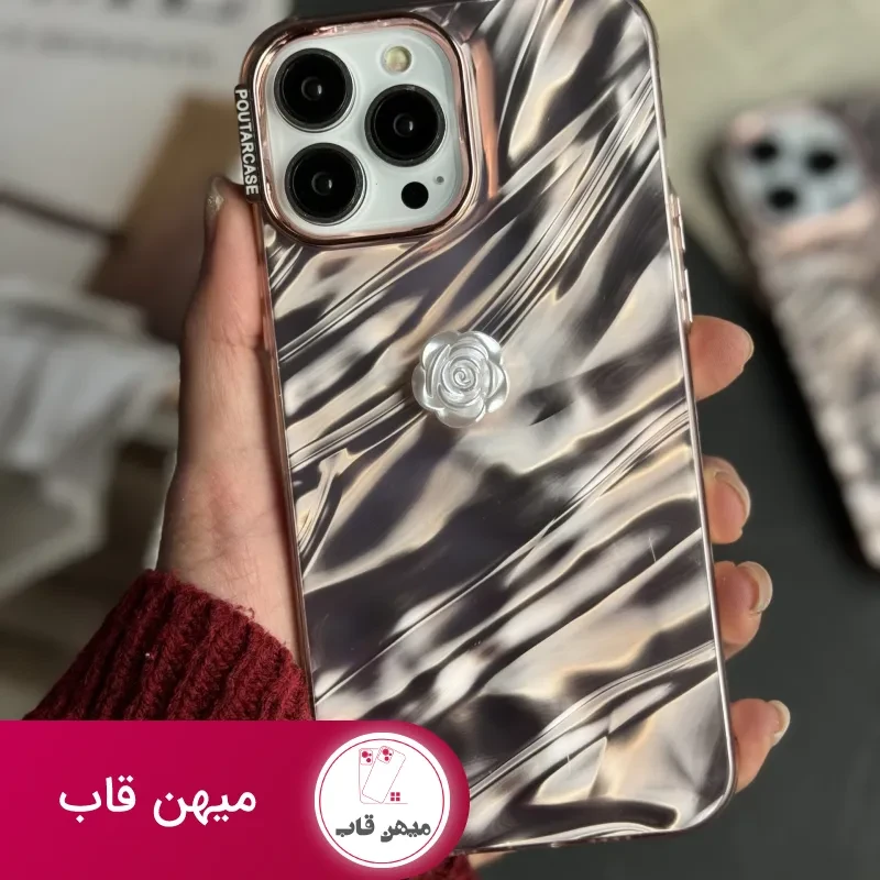 قاب موبایل آیفون موج ساحل رزگلد