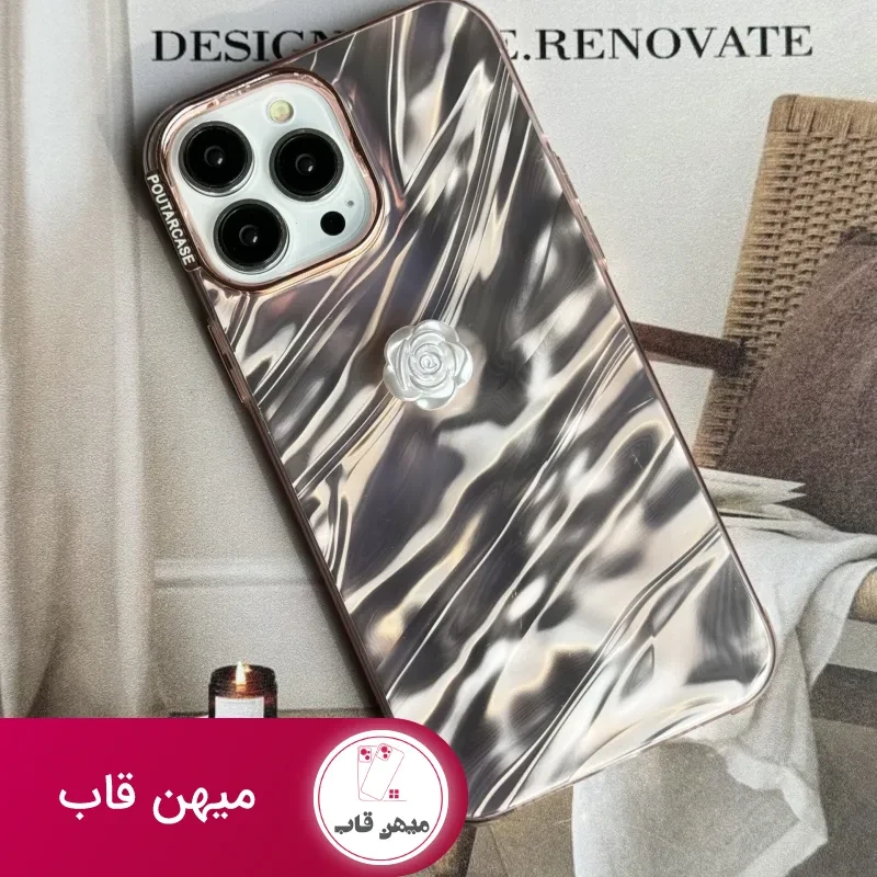 قاب موبایل آیفون موج ساحل رزگلد