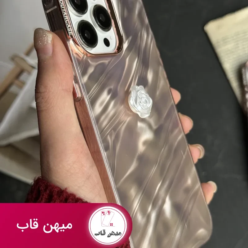 قاب موبایل آیفون موج ساحل رزگلد