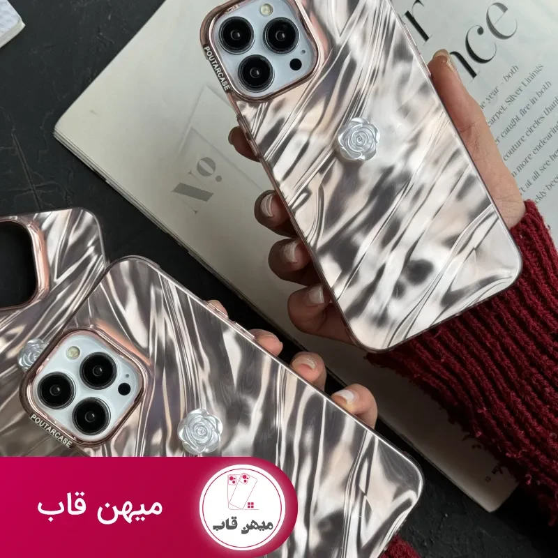 قاب موبایل آیفون موج ساحل رزگلد