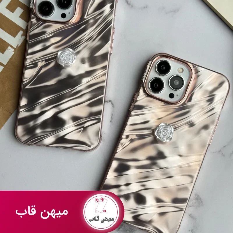 قاب موبایل آیفون موج ساحل رزگلد